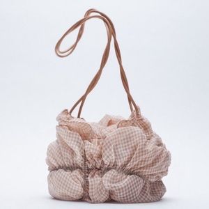 zara gingham bag